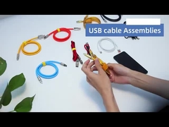 PVC Cover Micro USB Charging Cable Cord 1M 2.4A Multifunctional