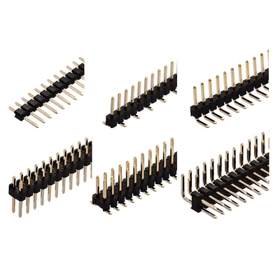 Plastic Double Row Printed Circuit Board Connectors , 2.54mm Pitch SMD Pin Header