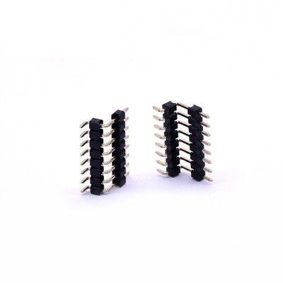 Plastic Double Row Printed Circuit Board Connectors , 2.54mm Pitch SMD Pin Header