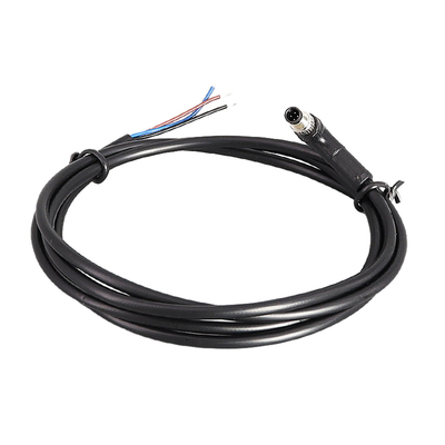 Tinned Pig Tail Electric Waterproof Cable Assemblies 4 Pin Male To Female M5