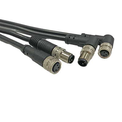 Customized length Free End outdoor cable M8 Connector 4pin Female Waterproof Assemblies