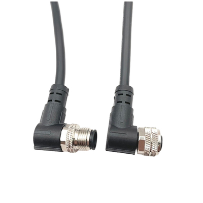 M12 Waterproof Cable Assemblies Male To Female With 4 Pin 8 Pin Connector