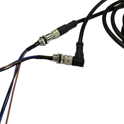 Customized 2 Meter Waterproof Cable Assemblies With Male Female Aviation Plug