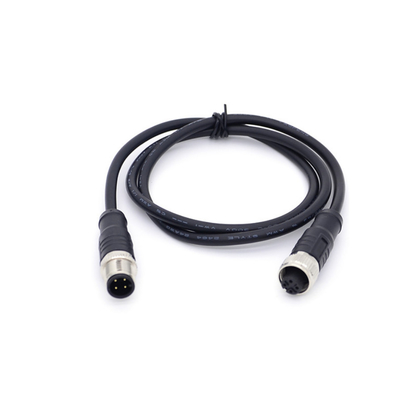 Waterproof Electrical M8 Cable Assembly Male To Female 5 Meter Length