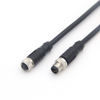 Waterproof Electrical M8 Cable Assembly Male To Female 5 Meter Length