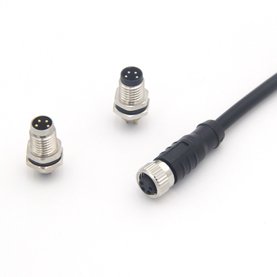 Waterproof Electrical M8 Cable Assembly Male To Female 5 Meter Length
