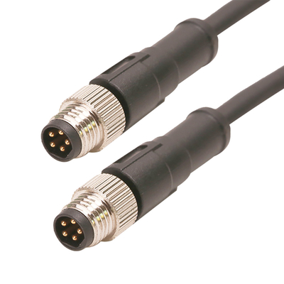 IP67 Waterproof Cable M8 Connector Cable 5 Pin Female Molding Shield PVC Jacket Cables Electric Bike Scooter