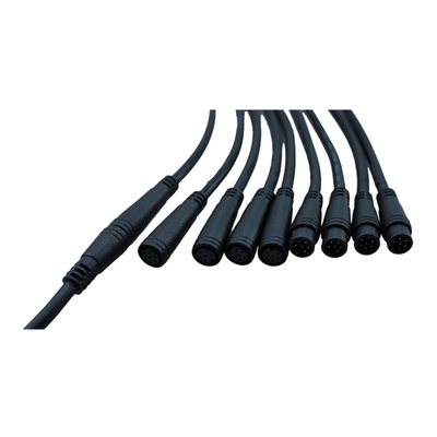 3Ft Length Male To Female M8 6pin Waterproof Bicycle GPS Positioning Cable PVC Jacket
