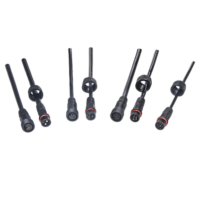 Black Color M14 M21 Waterproof Power Cable Male To Female PVC Jacket