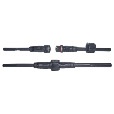 Black Color M14 M21 Waterproof Power Cable Male To Female PVC Jacket