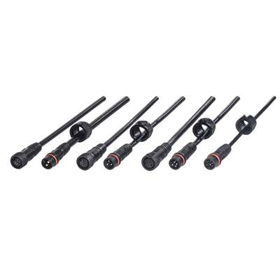 Black Color M14 M21 Waterproof Power Cable Male To Female PVC Jacket