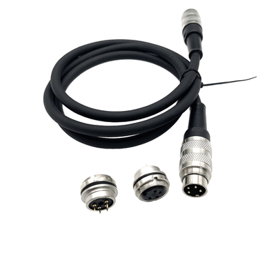 3A Current Wire Harness Cable Assembly Waterproof 16mm GX16 2 Pin 3 Pin 4 Pin