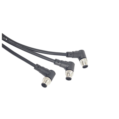 Custom Multi Core M12 Cable Assemblies Right Angle Male For Sensor
