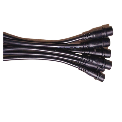 1M Long Black Color Power Using Multi-Pin M18 Outdoor Waterproof Cable Assemblies
