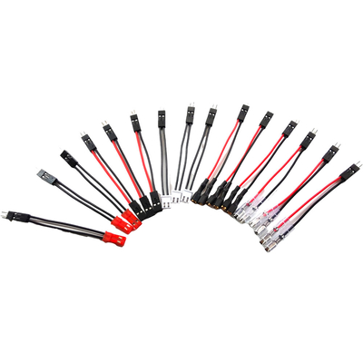 Black Color Cable Wire Assemblies 2.54mm Pitch To 2.80mm With Dupont Connector