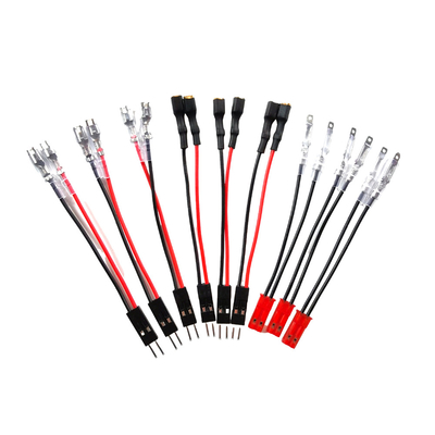Black Color Cable Wire Assemblies 2.54mm Pitch To 2.80mm With Dupont Connector