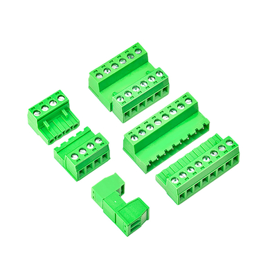 Green Color PCB Terminal Block Connector Wire XK2EDGA 5.08MM Pitch