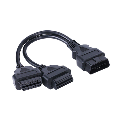 2 In 1 Overmolded Automobile Wire Harness 16pins Male To 2 Female Y Splitter Type