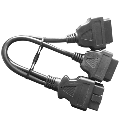 2 In 1 Overmolded Automobile Wire Harness 16pins Male To 2 Female Y Splitter Type
