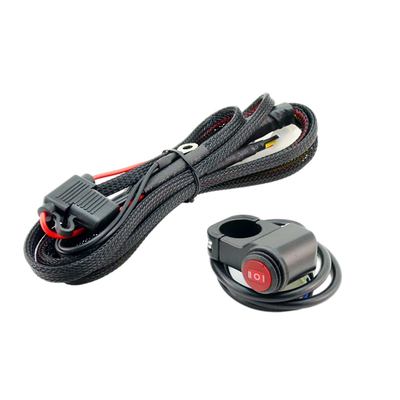 LED Spotlight Switch Motorcycle Harness Wire 5Ft Length With Fuse Holder