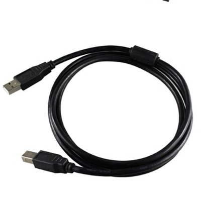 Black High Speed USB Cable , A Male To A Female 2.0 USB Printer Cord