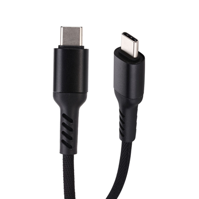 3Ft Length Nylon Braided USB C Cable Black Color For Laptop Tablet