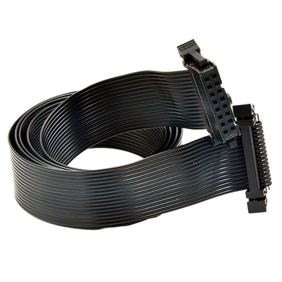 Black Color Flat IDC 40 Pin Ribbon Cable 2.54mm Pitch For Computer Automotive