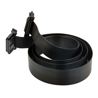 Black Color Flat IDC 40 Pin Ribbon Cable 2.54mm Pitch For Computer Automotive