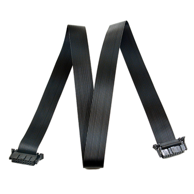 Black Color Flat IDC 40 Pin Ribbon Cable 2.54mm Pitch For Computer Automotive