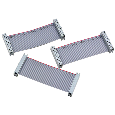 Grey Color IDC Cable Assemblies , DB26 Cable Assemblies 2.54mm Pitch