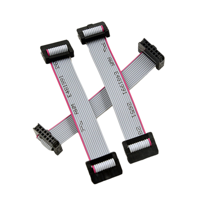 Flat Ribbon IDC Cable Assemblies With 2.00mm Pitch Dual Row 2x3 Pin 6 Pin Connector