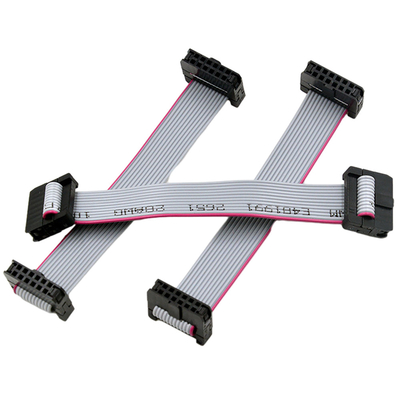 Flat Ribbon IDC Cable Assemblies With 2.00mm Pitch Dual Row 2x3 Pin 6 Pin Connector