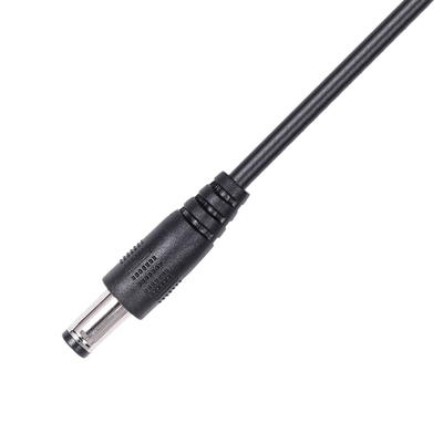 Male And Female Power Cable Assemblies With Strain Relief DC 5.5mm X 2.1mm Barrel Jack