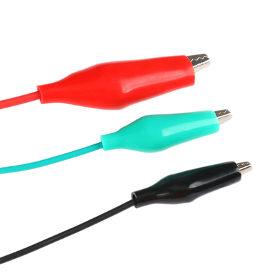 Double Ended Crocodile Power Cable Assemblies Cord 100cm Length PVC IRON Material