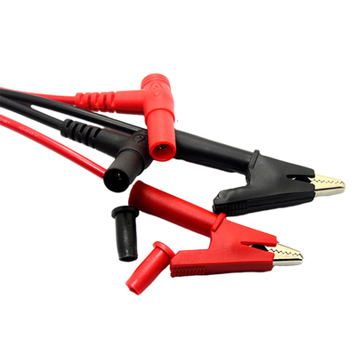 3Ft Crocodile Clip Digital Multimeter Cable Red Black Color