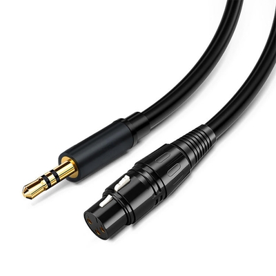 Customized 3.5 Mm Jack Coiled Cable 7 Pin XLR Male To Female 3 Pin Xlr For Video Audio