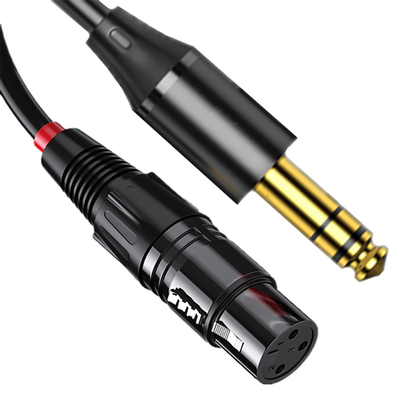 Customized 3.5 Mm Jack Coiled Cable 7 Pin XLR Male To Female 3 Pin Xlr For Video Audio