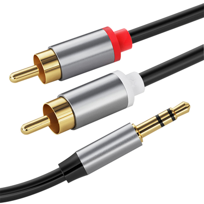 Colorful Video Audio Cables , Stereo Jack Cables 2 Rca 3.5Mm Digital To Male For Car