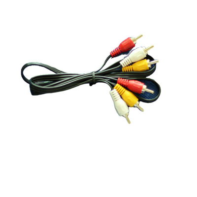 1 Meter Video Audio Cables Red Yellow White Color DC 3.5mm For TV VCR