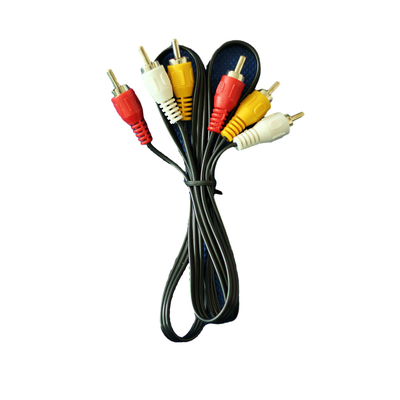 1 Meter Video Audio Cables Red Yellow White Color DC 3.5mm For TV VCR