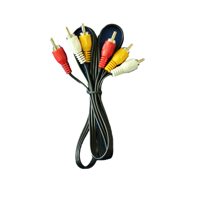 1 Meter Video Audio Cables Red Yellow White Color DC 3.5mm For TV VCR