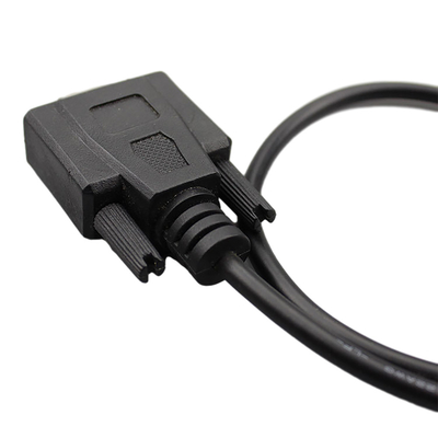 Custom RS232 Overmolding Cable Assemblies DB9 Female To USB 2.0 B Male Type