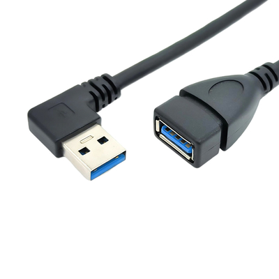 90 Degree Right Angle USB Charging Data Cable With USB 3.0 Male To Female Adapter
