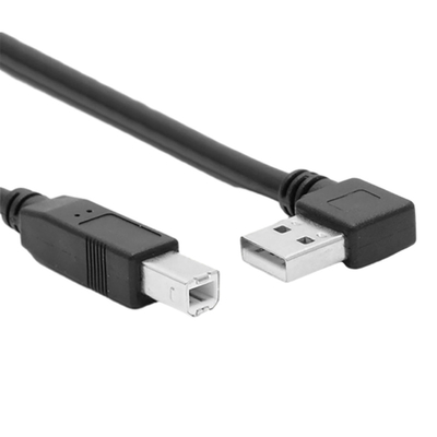 1 Meter USB Printer Data Cable With 90 Degree L Type Dual Right Angle Left Angle