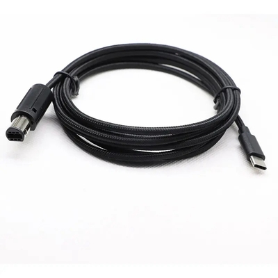 2m Braided Gamecube Controller Cable Type C USB 2.0 Male To 6pin Male