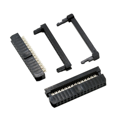 IDC Female 14 Pin Cable Connector Black Color 1.27mm 2.0mm Pitch