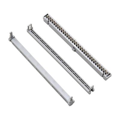 64 Pin 2.54 Mm IDC Connector Single Contact Gray Insulation For Flat Cable