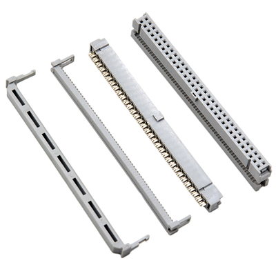 64 Pin 2.54 Mm IDC Connector Single Contact Gray Insulation For Flat Cable