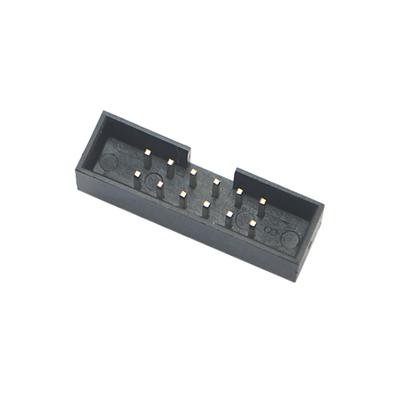 Right Angle Female Printed Circuit Board Connectors Dual Row 1.27mm 2.54mm Pitch Box Header