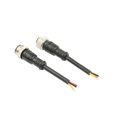 OEM Waterproof PVC Jacket M12 Connector Cables 3Ft Male Female Cable